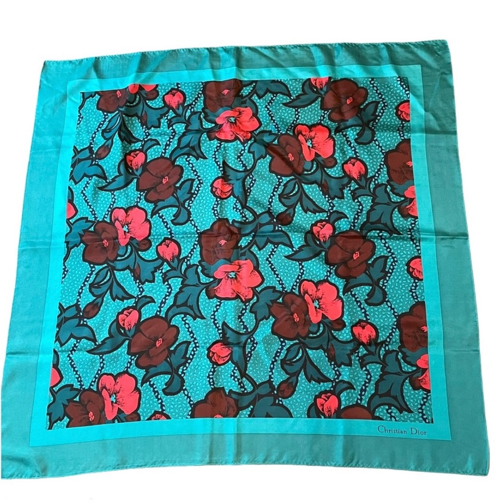 Vintage Large Christian Dior Silk Scarf